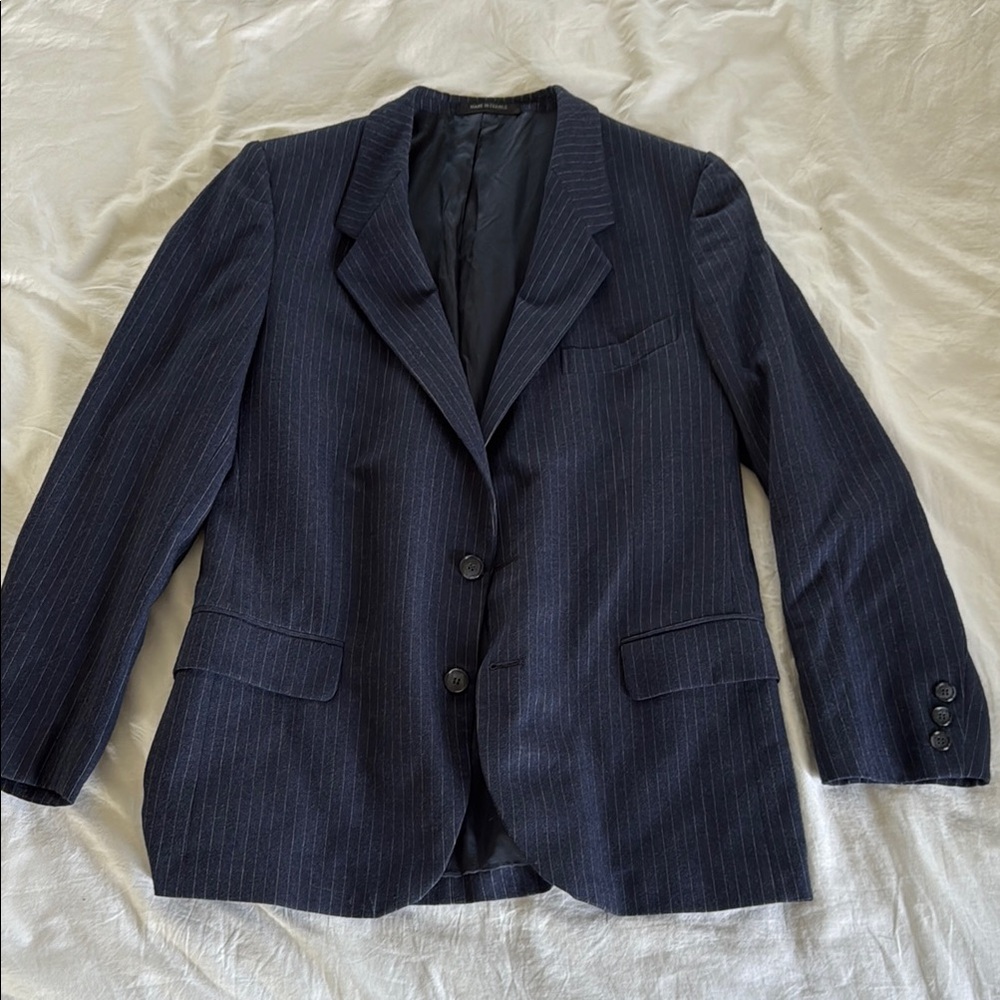 Yves Saint Laurent Blue Sport Coat vintage 100% wool